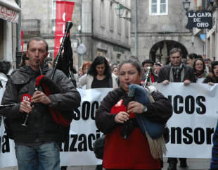 A manifestación saíu da Praza do Toural